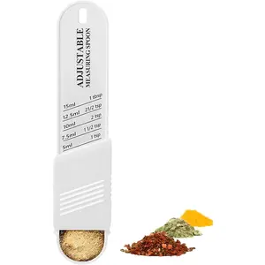 Adjustable Measuring Spoon for Dry and Liquid(White)