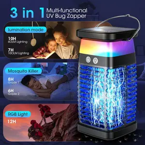 Solar Mosquito Killer Lamp – Outdoor Bug Zapper, Safe for Kids & Pets, No Chemicals, Keep Your Nights Bite-Free