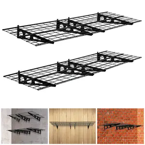 【GARVEE】2 Pack, 2x6 ft, 1600 lbs Heavy Duty Wall Mounted Garage Shelving  Sturdy Steel Storage Shelves in Wall Organizer for Garage, Laundry, Warehouse, Kitchen, Tool Room