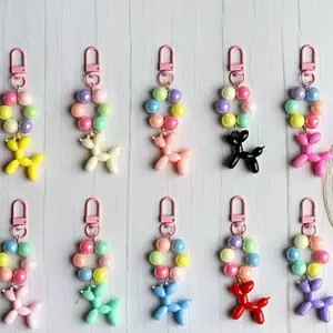 Cute Random Balloon Dog Beaded Keychain
