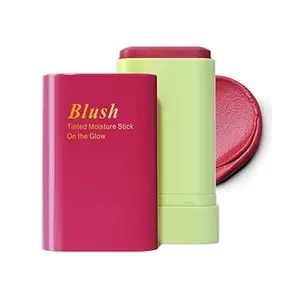 Multi-Use Makeup Blush Stick, Soft Cream Blush Makeup, Waterproof Natural Solid Moisturizer Blusher Stick, Multi-purpose Blush Stick for Eye, Cheek and Lip Color Silky