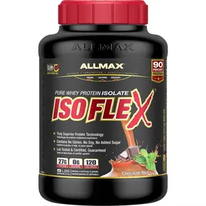 Allmax ISOFLEX 100% Whey Protein Isolate Powder - High Protein Yield with Unique Hybrid-Ratio Ion-Filtration Technology - Healthcare Protein Source Fitness Supplement Edible Dietary Muscle