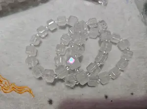 Taotao(11451)gc.Clear quartz square bracelet
