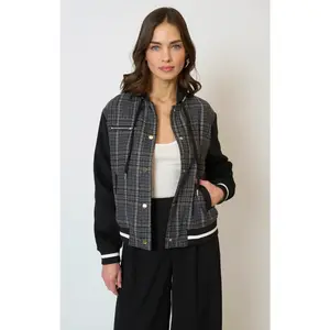 Billie Plaid Bomber