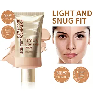 Lightweight Liquid Foundation | Hydrating Dewy Finish Waterproof Sweat-Proof Coverage | Long-Wear Moisture-Lock Formula for Dry Skin | Breathable Natural-Look Base for Office Commute Everyday Wear