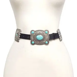 Women’s Big Flower Concho Turquoise