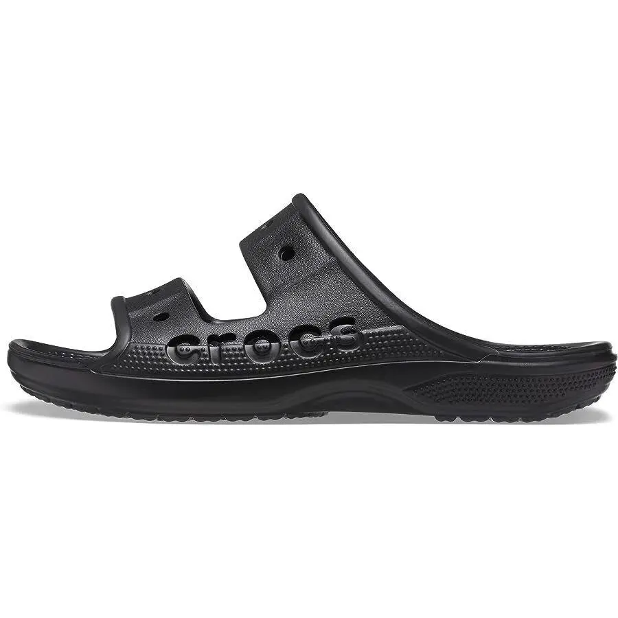 Crocs Unisex Baya Two-Strap Slide Sandals - Black 207627-001 Crocs Unisex Baya Two-Strap Slide Sandals - Black 207627-001