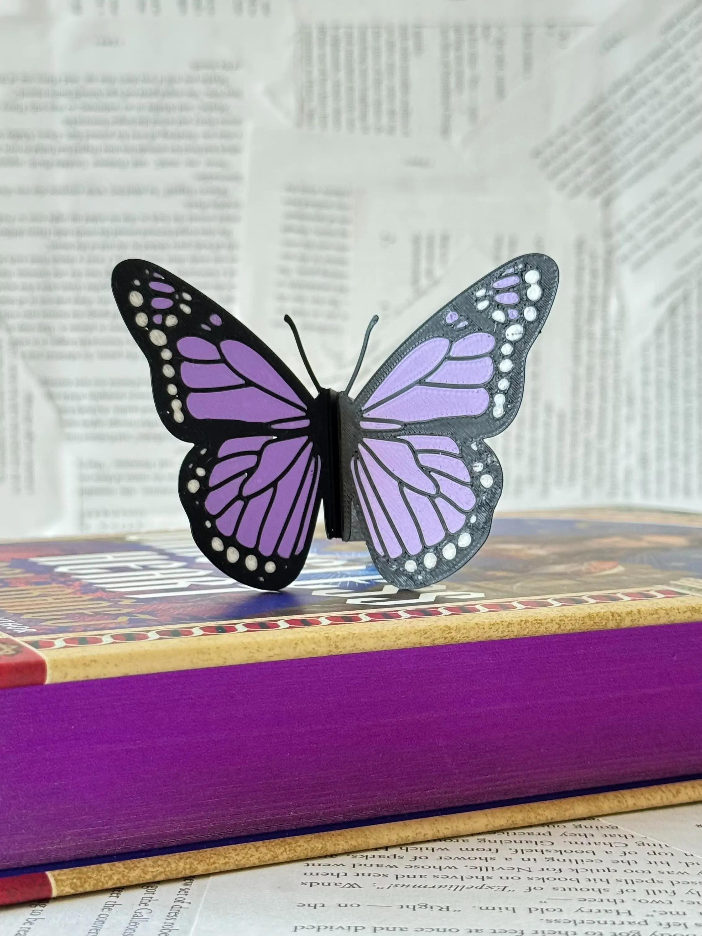 Butterfly Bookmark | 3D Printed Monarch Butterfly | Booklover Gift