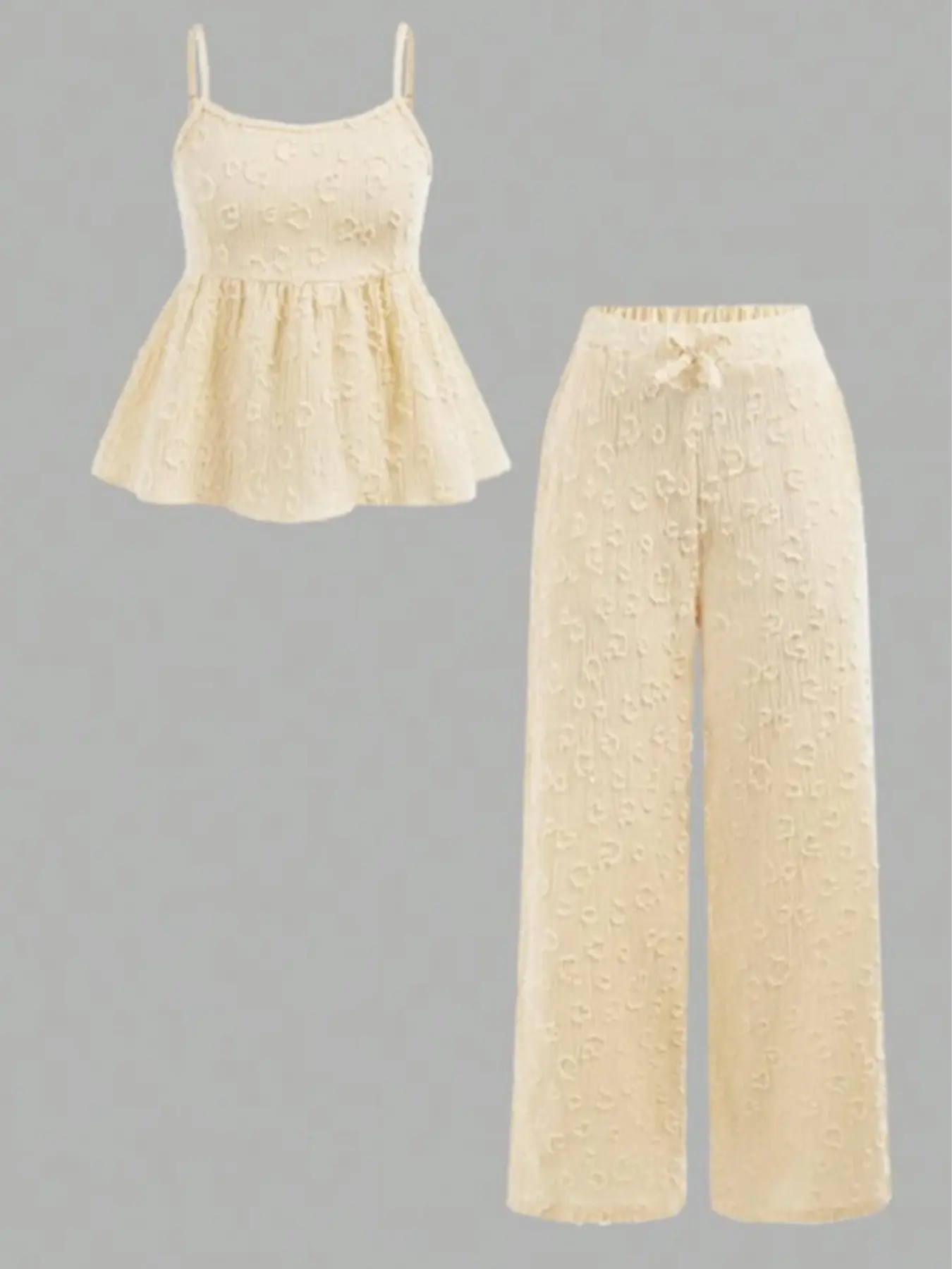 Women's Fashion cute summer outfit Lightweight Clothes Fitted Tank Top Pairing Wide-Leg Pants Bottom Two-Piece Set Womenswear, Stylish Casual for Spring & Summer Seasons