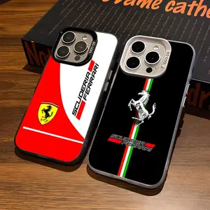 S-sports F-FerrariSE Phone Case For iPhone17 Air 16 15 14 Plus 13 12 11 Pro 7 8 XS Max XR silver black bumper case