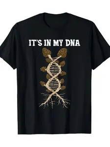 Mushroom Picking Hunter T-Shirt 220g, street casual look, Thanksgiving, outdoor activities, for students, fade-resistant, Halloween, breathable comfort, Black Friday