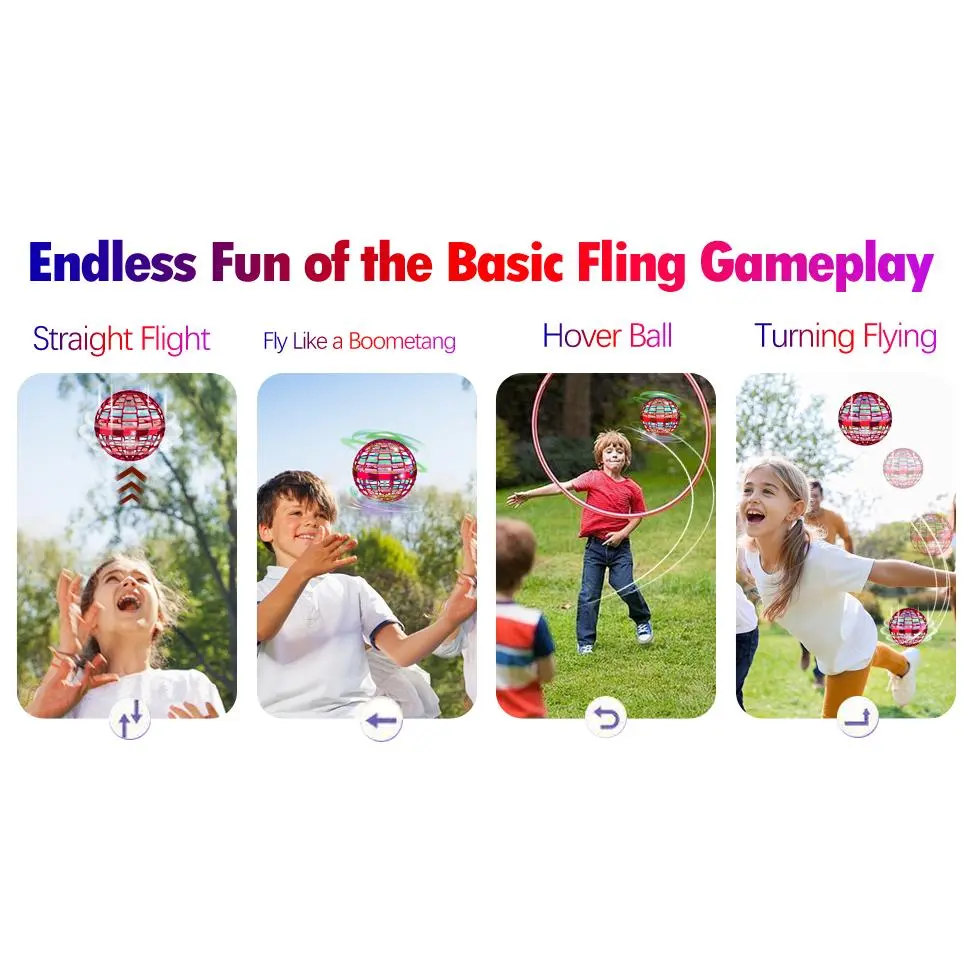 Balle volante Jouets Cadeaux pour Garçons Filles Intérieur Extérieur