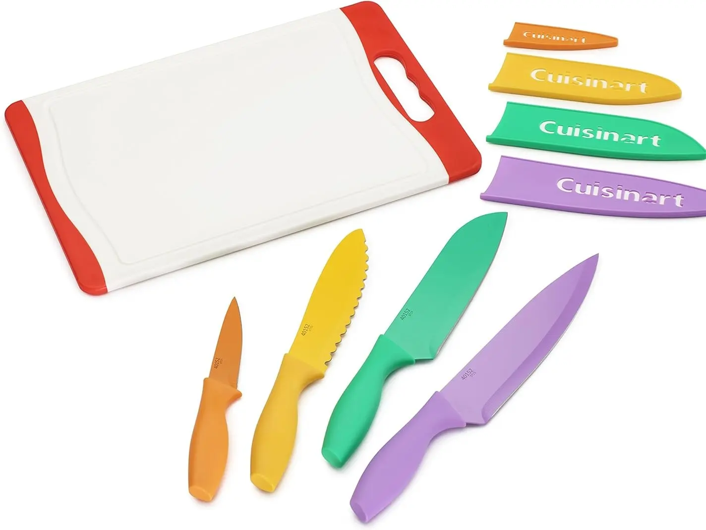 Cuisinart C55CB-9PR Advantage Color Collection 9-Piec Cutlery Set and Cutting Board, Multicolor