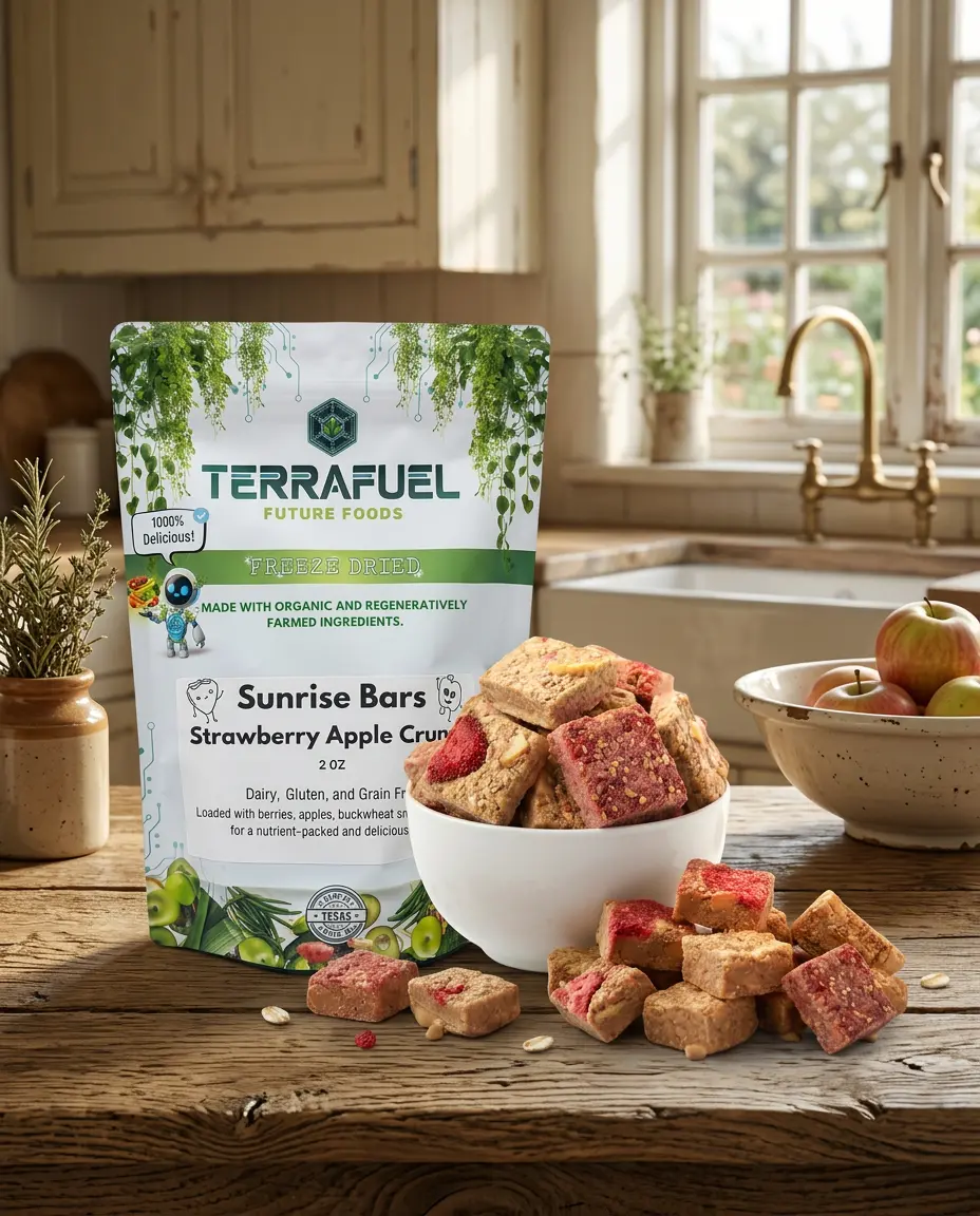 Strawberry Apple Crunch Bars - Real Fruit Snack Bar | No Artificial Ingredients