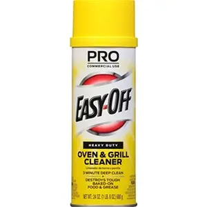 212 MAIN Easy-Off RAC85261 24 oz Heavy Duty Oven Cleaner - Cleaning Tool with Spray Container, Stainless Cloth, and Brush