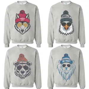 Vintage All Team Football Ash Sweatshirt, Retro Mascot Football Fan Crewneck Sweater, Unisex Game Day Pullover Shirt, Football Fan Gift for Men Women [Sweatshirt]