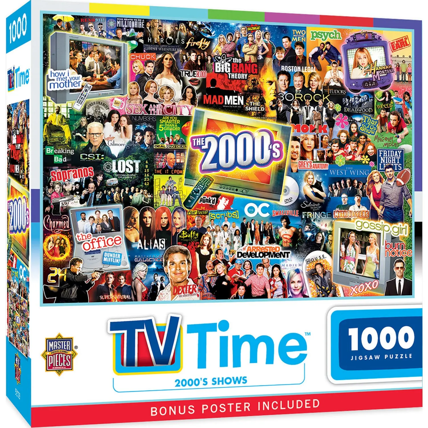 TV Time - 2000's Shows 1000 Piece Jigsaw Puzzle TV Time - 2000's Shows 1000 Piece Jigsaw Puzzle
