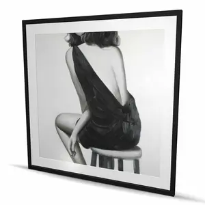 212 MAIN 48x48 in. Framed Matted Art Wall Decor - Artistic Black Woman Photo Framed Print, Artwork for Bedroom, Stylish Home Decor Supply