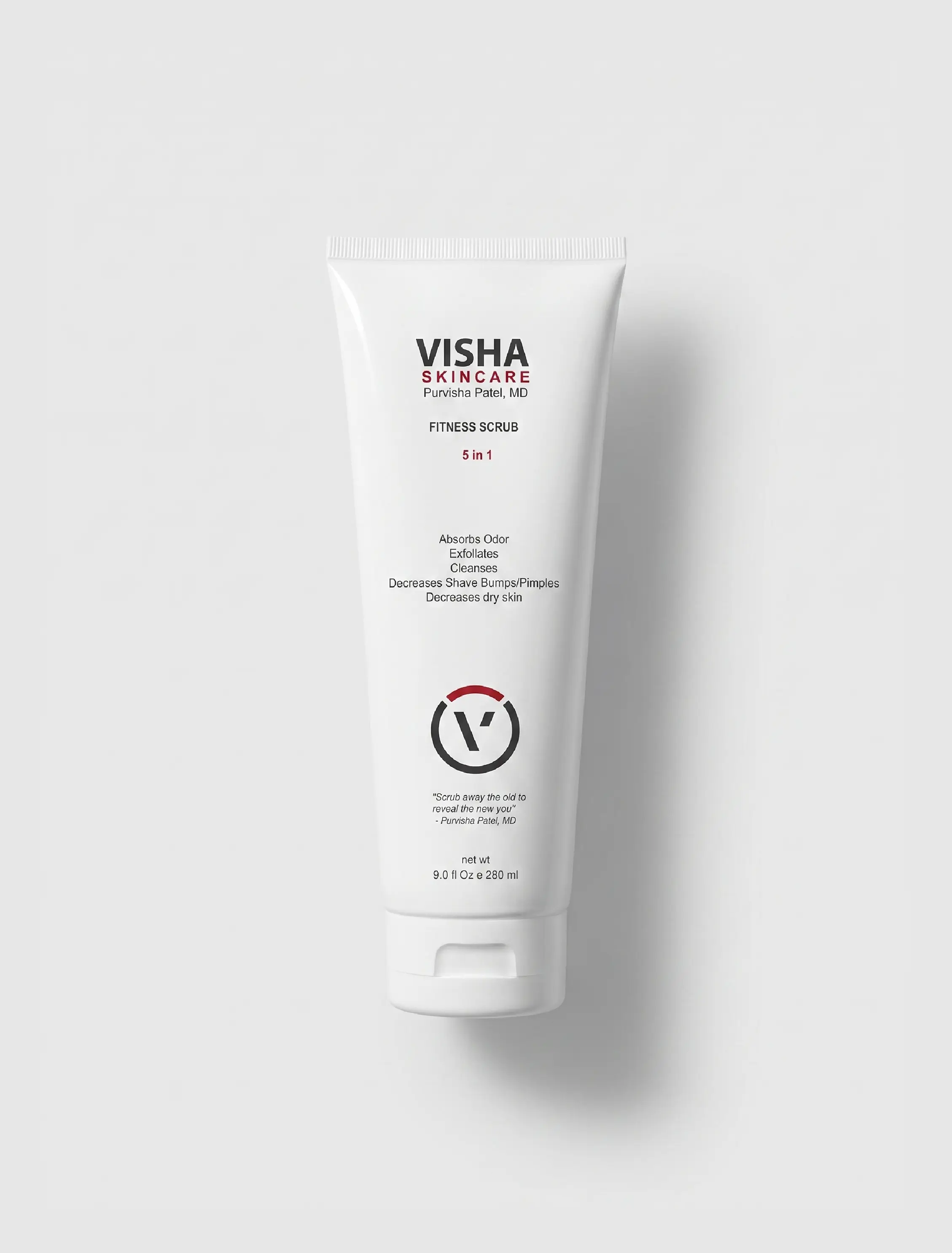 Fitness Scrub: Cleanser, Charcoal-Peppermint-Tea Tree Exfoliating Body Scrub for Bath & Personal Care