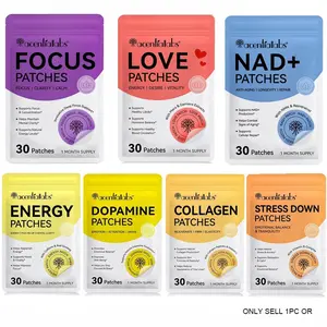 Acentiallabs skin patches (NAD+ patch/Skin Repair/stress relief/collagen/energy/love/focus/dopamine patch, 7 types available), waterproof and sweatproof, portable packaging, lazy-friendly design, perfect for holiday gifts.
