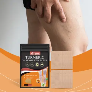 Ximonth Turmeric Varicose Vein Patch - 12 Pieces for Leg Comfort & Vitality - Mild Formula with Ginger & Saffron Extracts - Nursing Effect for All Skin Types