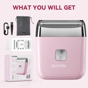 Portable Mini Electric Shaver for Women - Cordless Travel Razor with Safety Lock, Type-C Rechargeable 3-in-1 Bikini & Leg Trimmer (Pink)