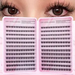 288pcs DIY Eyelash Extension, Fairy Cluster Lashes DIY Natural Delicate Reusable, Create Cute Cartoon Eye Makeup, Mixed Length Design Easy To Trim And Fit Different Eye Shapes, Reusable, High Cost-Effective, Suitable For Beginners