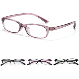 Blue Light Glasses for Woman, Rectangle Computer Glasses for Gaming & Office, UV400 Protection Non-Prescription Eyewear