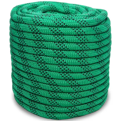 1/2 Inch 100ft/150ft/200ft Double Braided Polyester Arborist Rope, Heavy Duty Nylon Rope for Anchor, Tree Work, Cargo, Pulling, Sailing