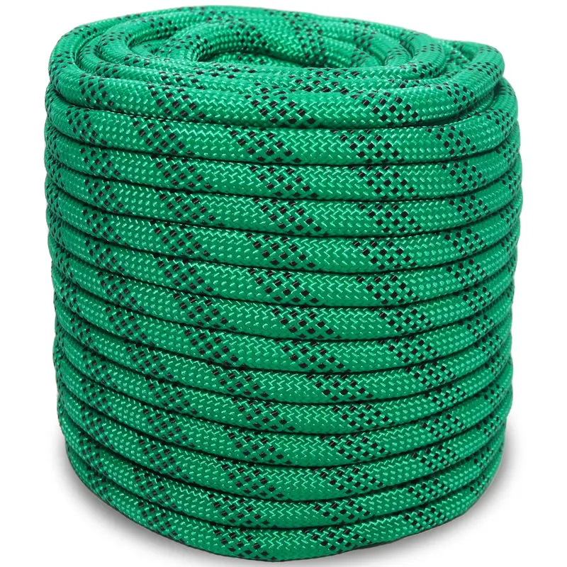 1/2 Inch 100ft/150ft/200ft Double Braided Polyester Arborist Rope, Heavy Duty Nylon Rope for Anchor, Tree Work, Cargo, Pulling, Sailing