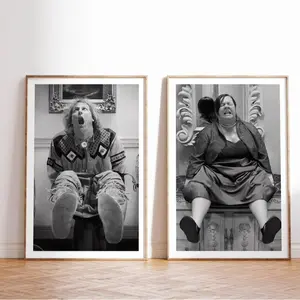Funny Bathroom Wall Art His and Hers Bathroom Bundle 2 Movie Poster (UnFramed) Decor Photo vintage poster Print Satin