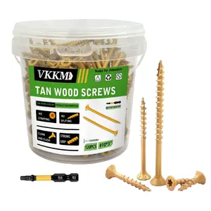 Wooden Screws, Star Drive T25 Wooden Screws with Storage Box, Professional Woodworking Screws for Decking & Carpentry