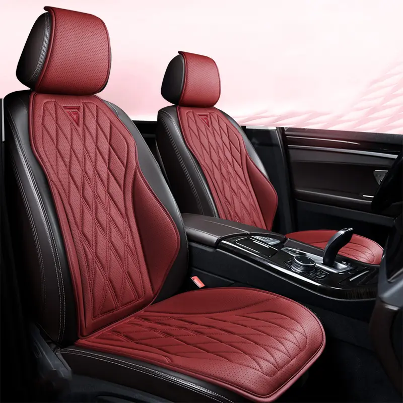 Napa Leather Car Seat Cover Set, Auto Seat Covers, Breathable Durable Universal Fit for Front & Rear Seats, High-End All-Season Protection