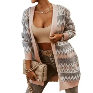 2026 Women's Oversized Sweater Fall Long Sleeve Knit Open Front Lightweight Sweater Knitwear Tops Cardigan hip-hop music shoulder sleeve knitting cozy fashion top apparel classic oversized seamless knee high boot old way body hurt funny sweet potato grouc