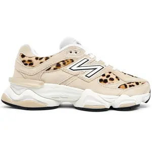 New Balance 9060 Tan Leopard Print White Women's Sneaker Authentic Original Animal Print Fashion Comfortable Beige Fashion Unisex Shoe for Girls cute shoes