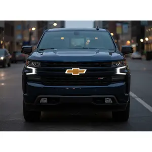 Dynamic LED Illumination Chevrolet Grille Emblem, 10.5in x 3.5in Dynamic Logo, Wired Front Grille Replacement for 2014-2015 Silverado 1500 & 2014-2019 Silverado 2500HD/3500HD, Chevy Car Exterior Decoration Accessory