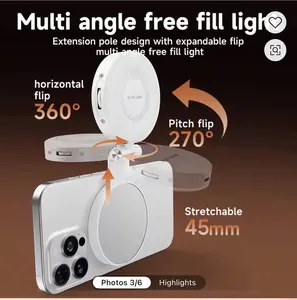 Weeva  M28  Magnetic selfie  mini light  Holder Mirror that works with both iPhone and android Selfie Live Video TikTokshop