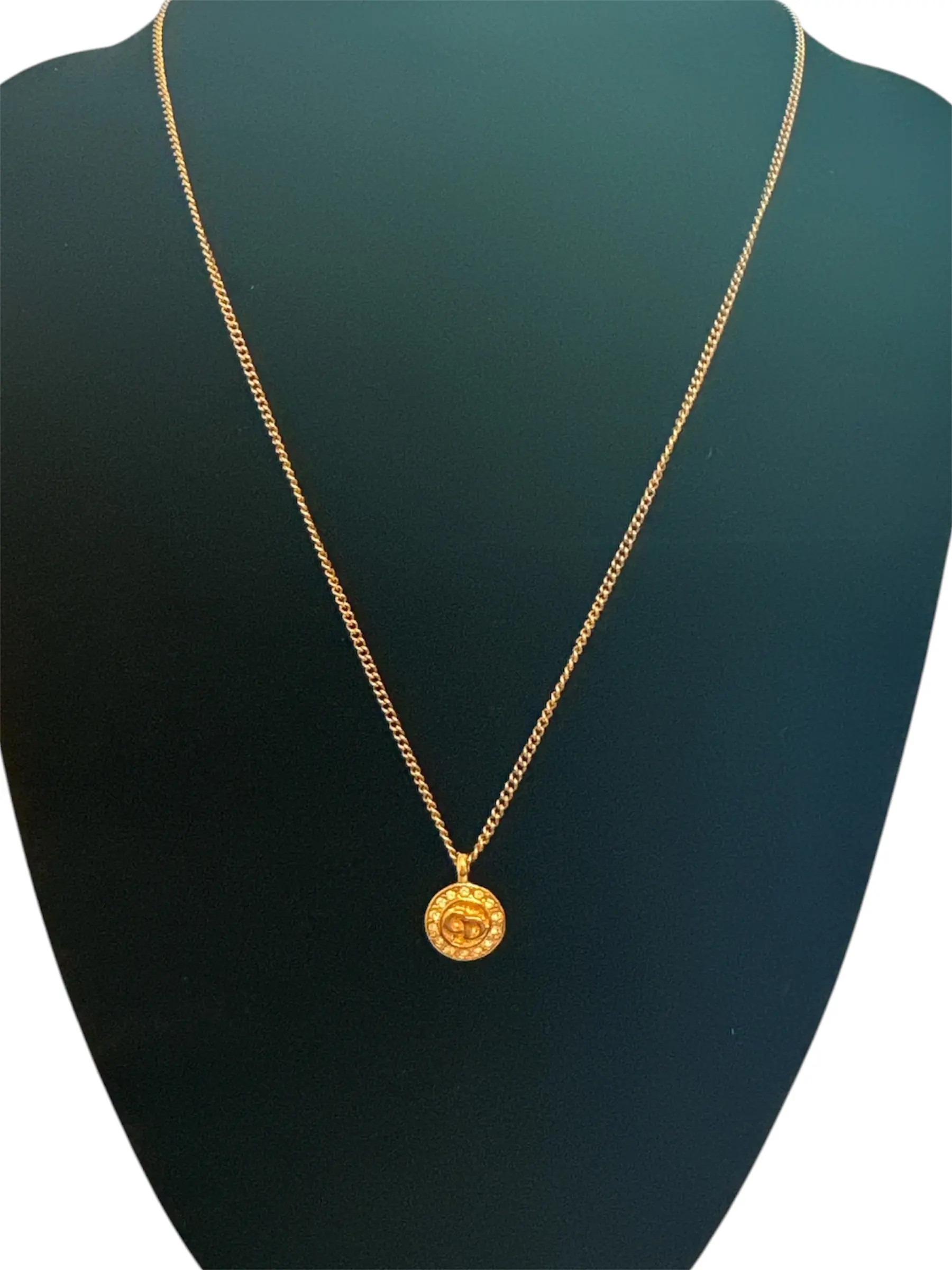 Pre-owned Christian Dior 17 inch Necklace in Rhinestone Halo