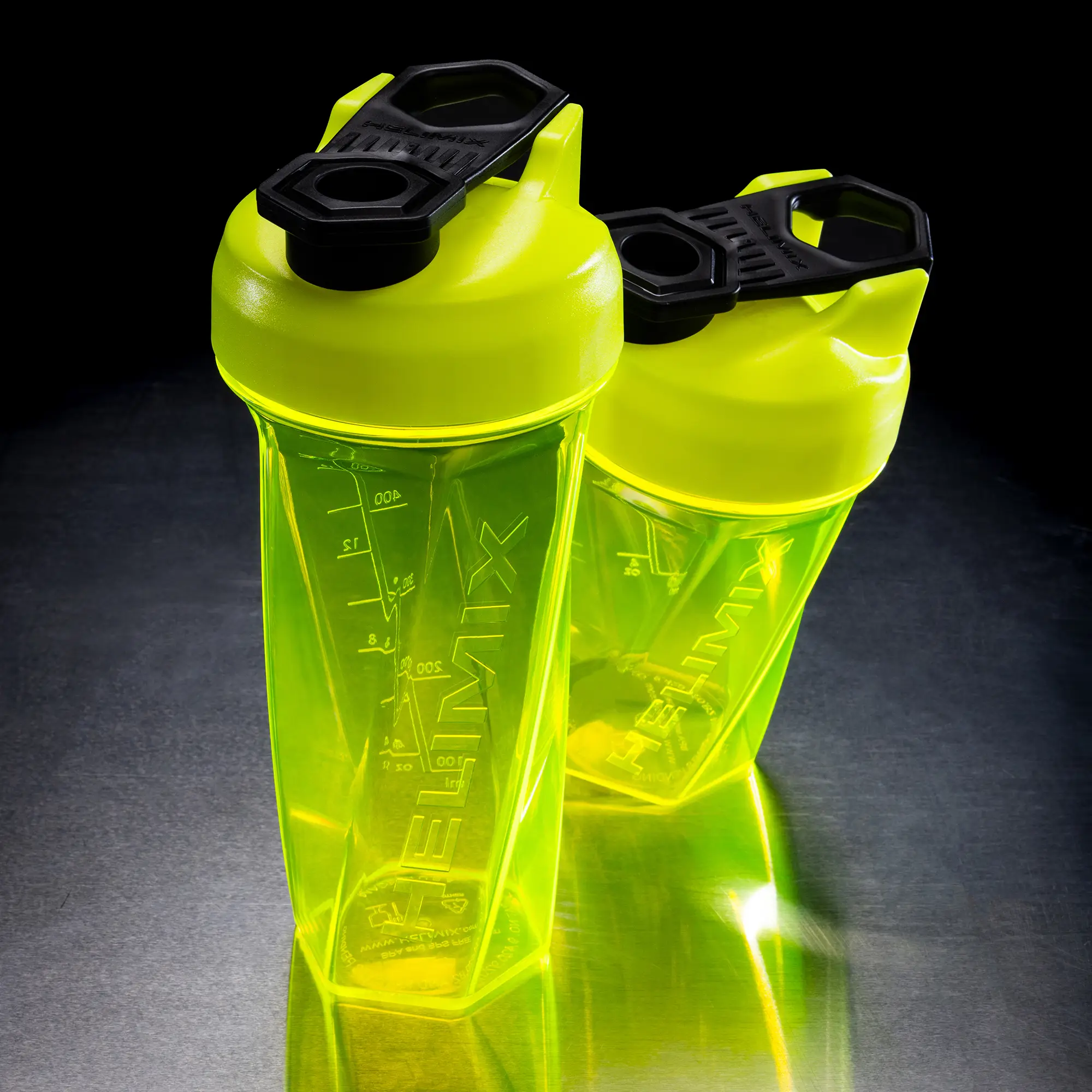 Helimix Monochrome Series Shaker Bottles - No Whisks No Screens No Clumps - Mix your Preworkout and Protein with the most efficient and simple shaker
