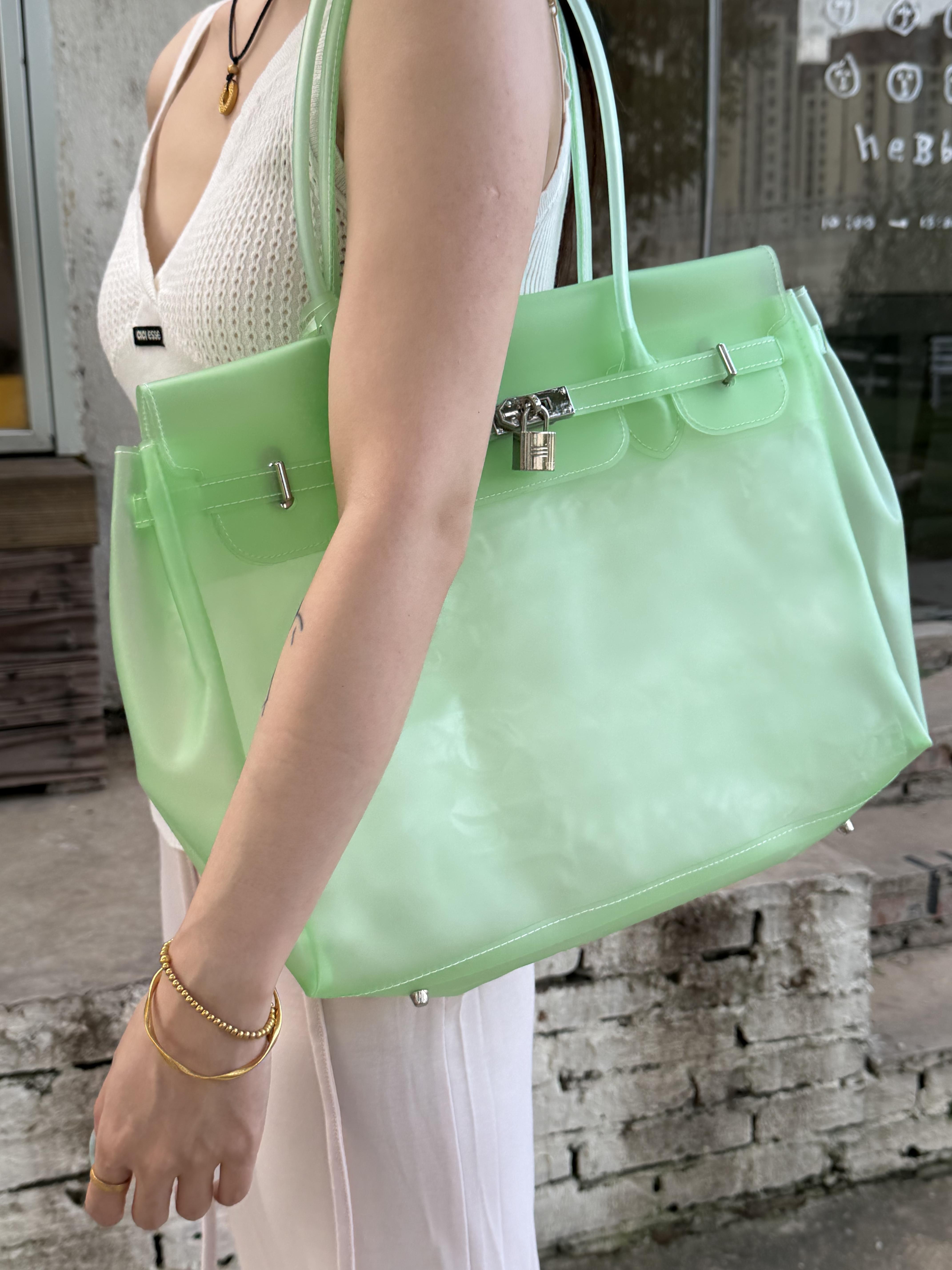 Transparent Jelly Shoulder Bag for Women, Summer TPU Handbag, Beach Tote Purse, Lightweight Crossbody Bag for Vacation & Daily Outfit