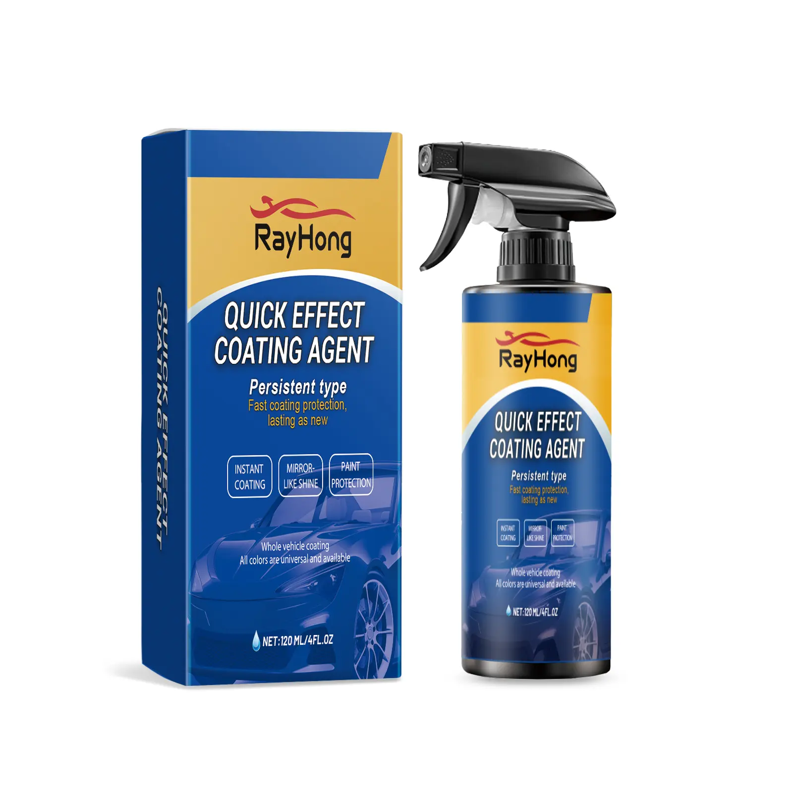 Rayhong Car Coating Spray - Automotive Paint Care Sealant for Reconditioning and Waxing