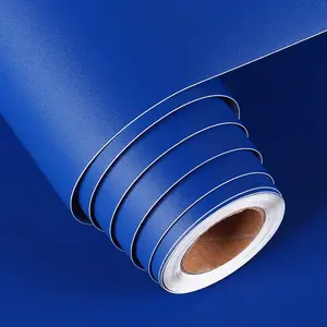 40 Cm X 5 M Adhesive Wallpaper, Peel And Stick Wallpaper Designs, Self-Adhesive Blue Furniture Film, Room Boys' Royal Blue Adhesive Film, Kitchen Cabinets & Worktops, Self Adhesive Waterproof