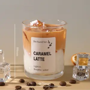 Creative Summer Matcha Cup Jelly Wax Aromatherapy Candle, Party and Home Decor Scented Candle, Home Fragrance, Perfect Holiday and Home Decoration, Tea Party Candles