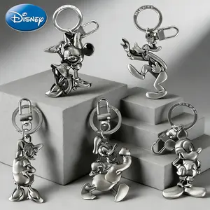1PC Disney Officially Licensed  Keychain  Collectible Cute Animal Anime Mickey Daisy Duck Donald Duck Goofy Minnie Keyring Backpack Decoration Car key Pendant Desk Alloy Enamel Gift