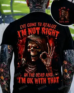 Chaosmoda Generation X Skull Graphic Tee | I've Come To Realize I'm Not Right Vintage Retro Streetwear T-Shirt