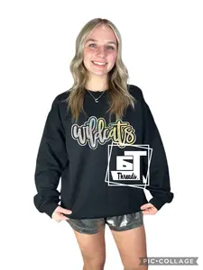 Silver Metallic Cursive Wildcats