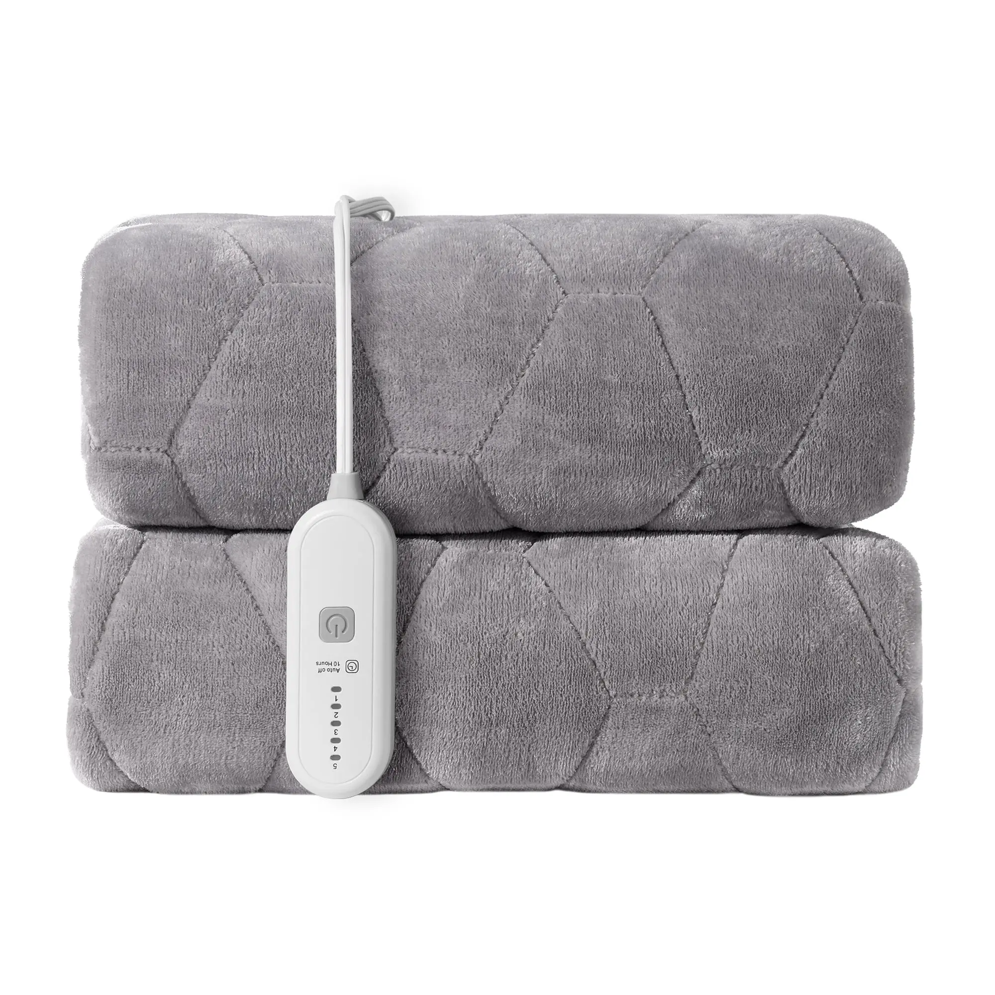 [backtoschool] Twin Size Heated Flannel Bed Pad - Electric Mattress Pad Topper with Single Control, 5 Heating Levels, 10-Hour Auto Shut-Off, Thermal Insulation, Machine Washable, Mattress Pads Toppers, Bed Pads