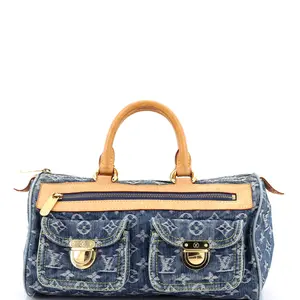 Pre-owned Louis Vuitton Denim Shoulder Bags Neo Speedy Bag by Rebag