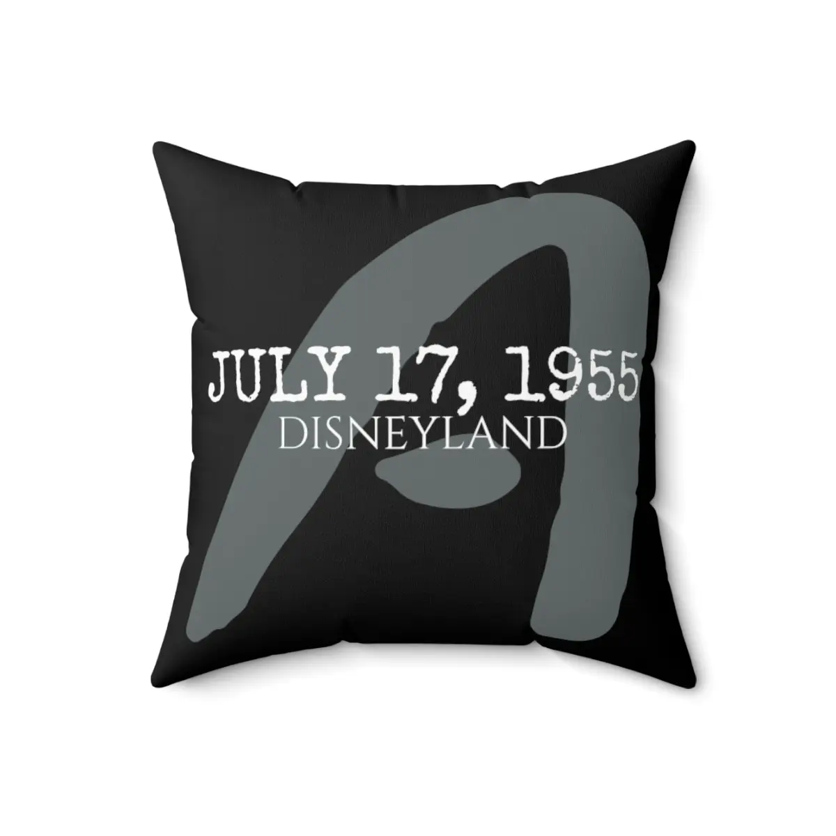 Spun Polyester Square Pillow Disneyland Resort Anaheim opening day July 17, 1955