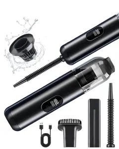 Novarhome Handheld Vacuum Cleaner Cordless - Mini Car Vacuum Cleaner for Cleaning, Blowing, Inflating & Pumping with LED Display & Light, Portable Mini Tool for Car, Home, Pet Hair, Office (Black) large capacity container new  vacuum  cleaner car vacuum